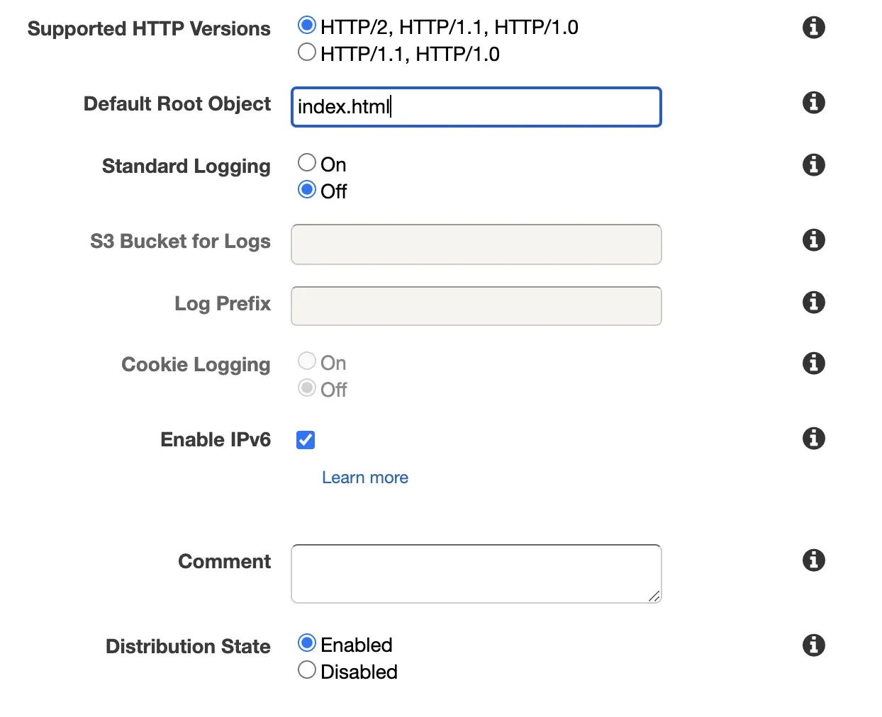 default root object는 index.html
